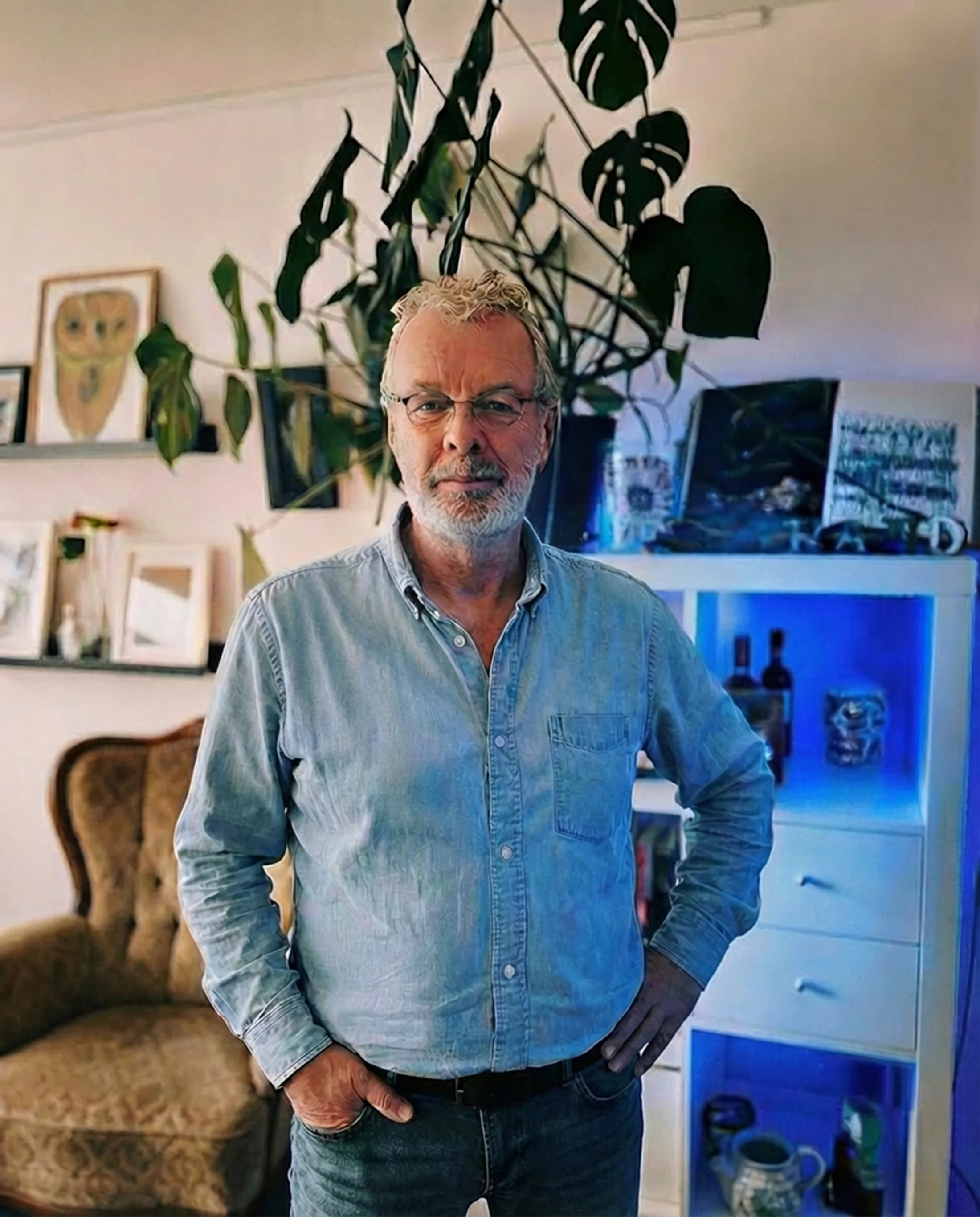 Peter van der Steege aan het werk